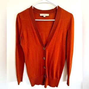 LOFT Burnt Orange Cardigan Sz XS